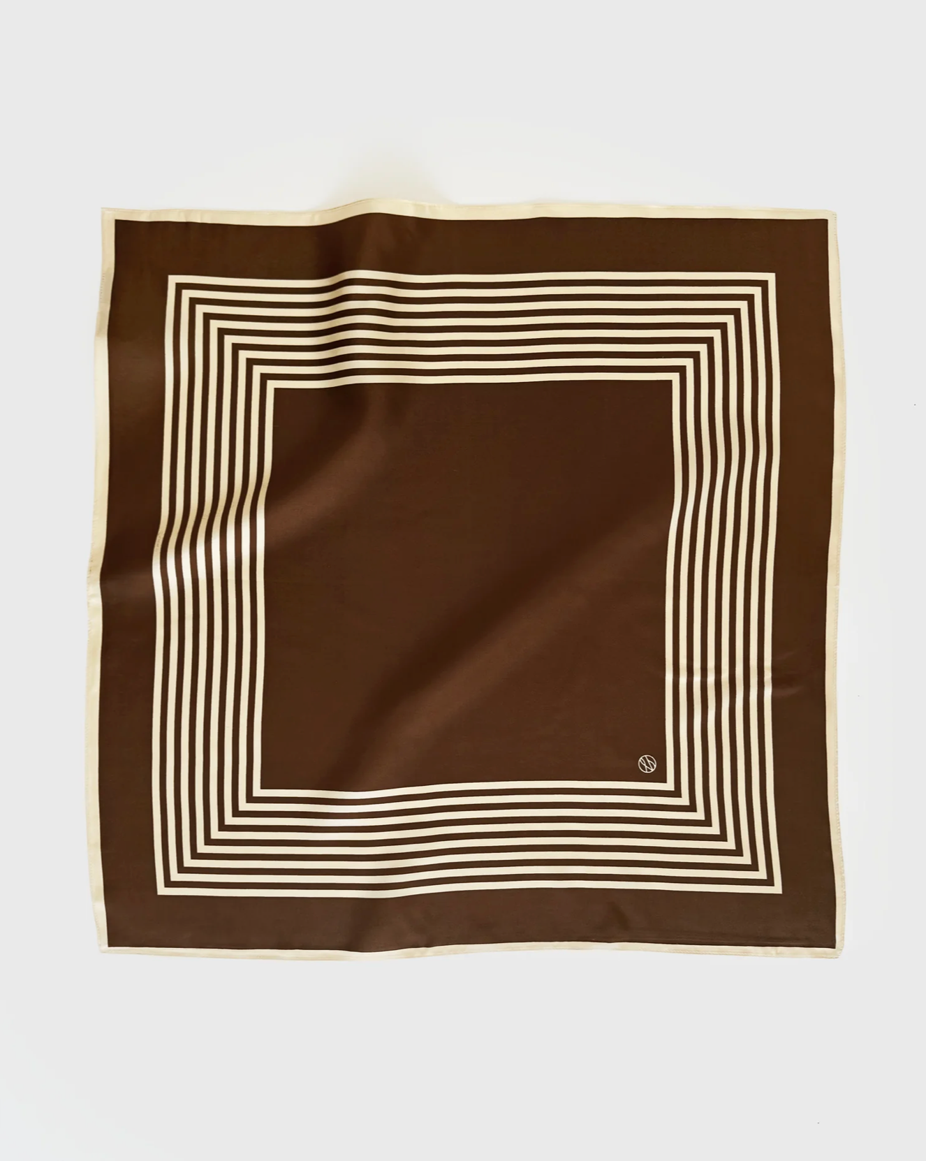 STRIPED SCARF | MOCHA MOUSSE & CREAM | 65 CM