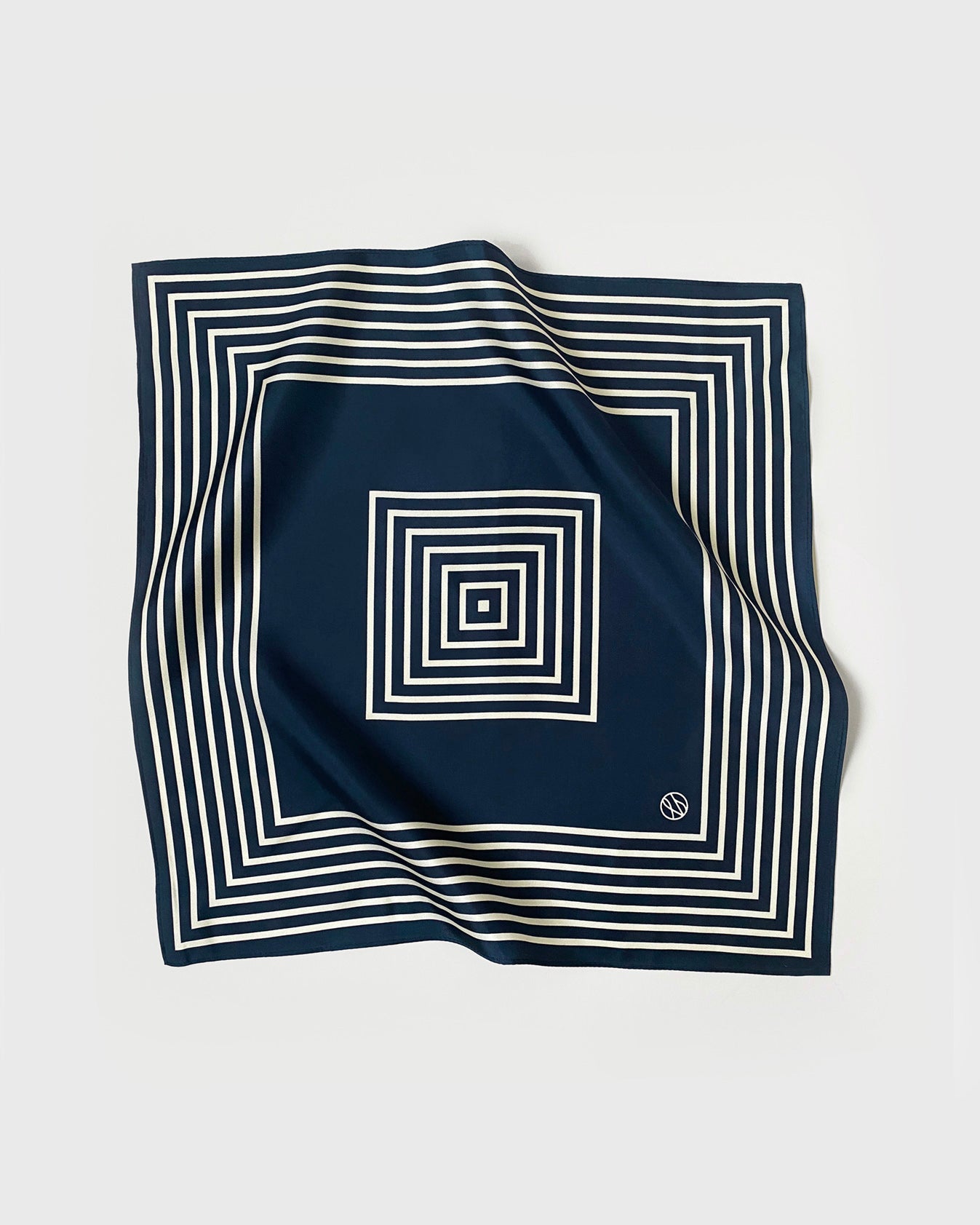 STRIPED SCARF | NAVY | 50 CM