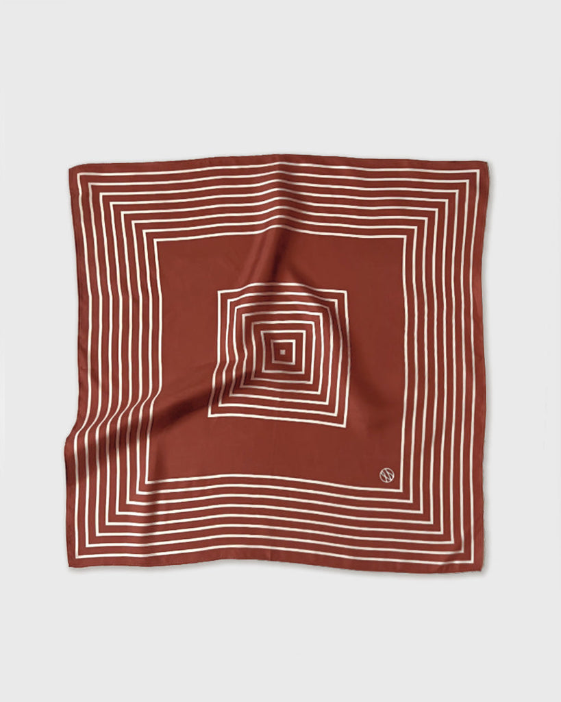 STRIPED SCARF | TERRACOTTA | 50 CM