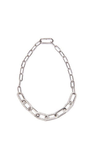 Link Collar Necklace in Silver