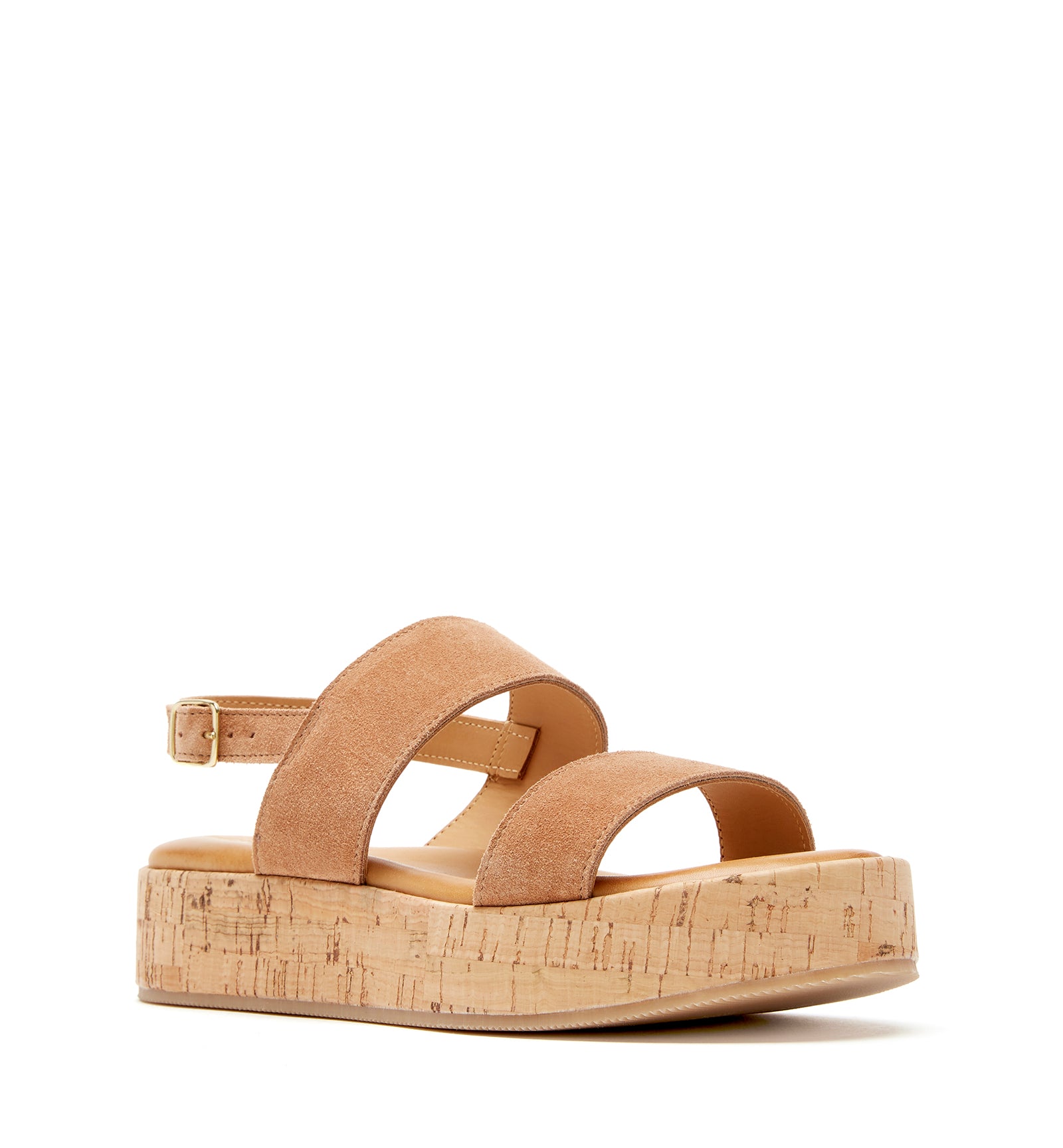 Shelly Sandal in Brick Suede