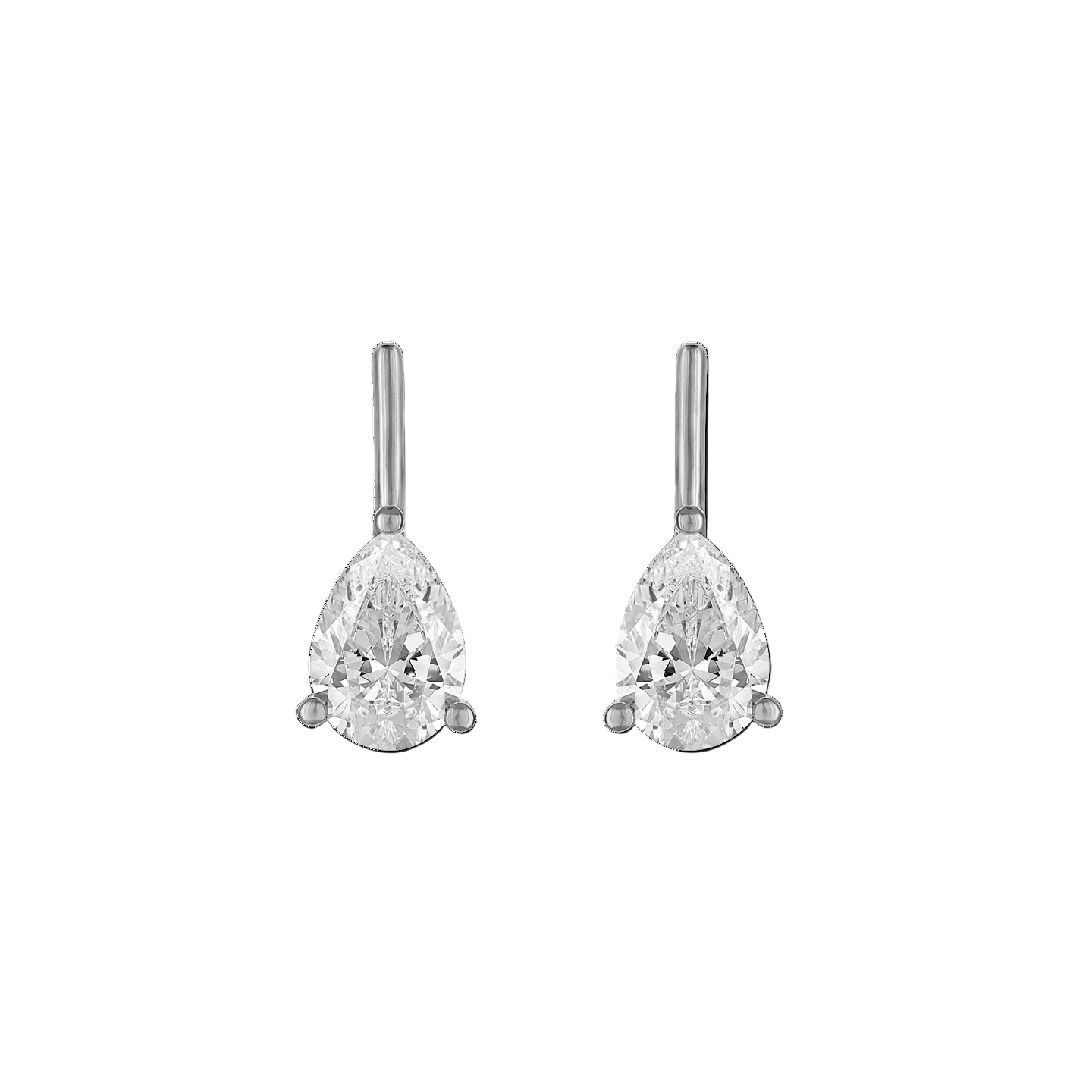 Linea Pear Stud in Sterling Silver | Large
