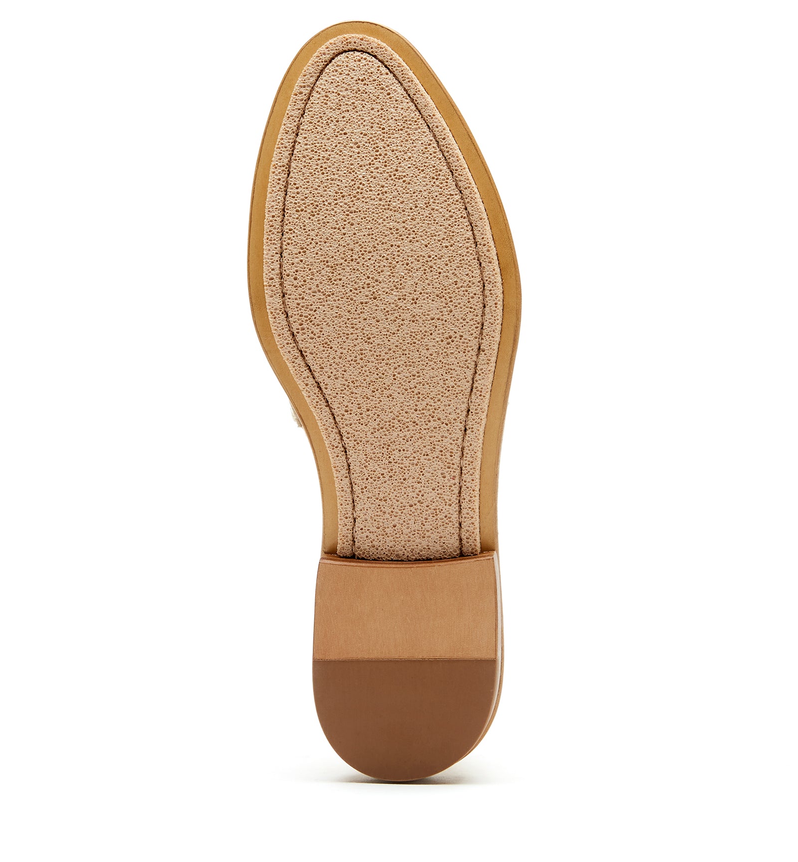 Trinity Crushed Leather Loafer in Beige