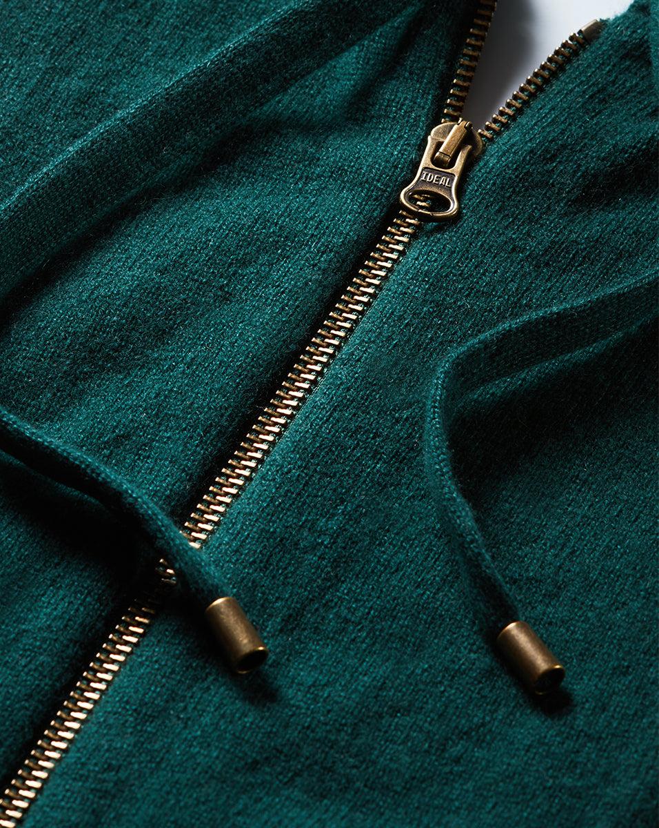 Cashmere Hoodie Dickey in Pine