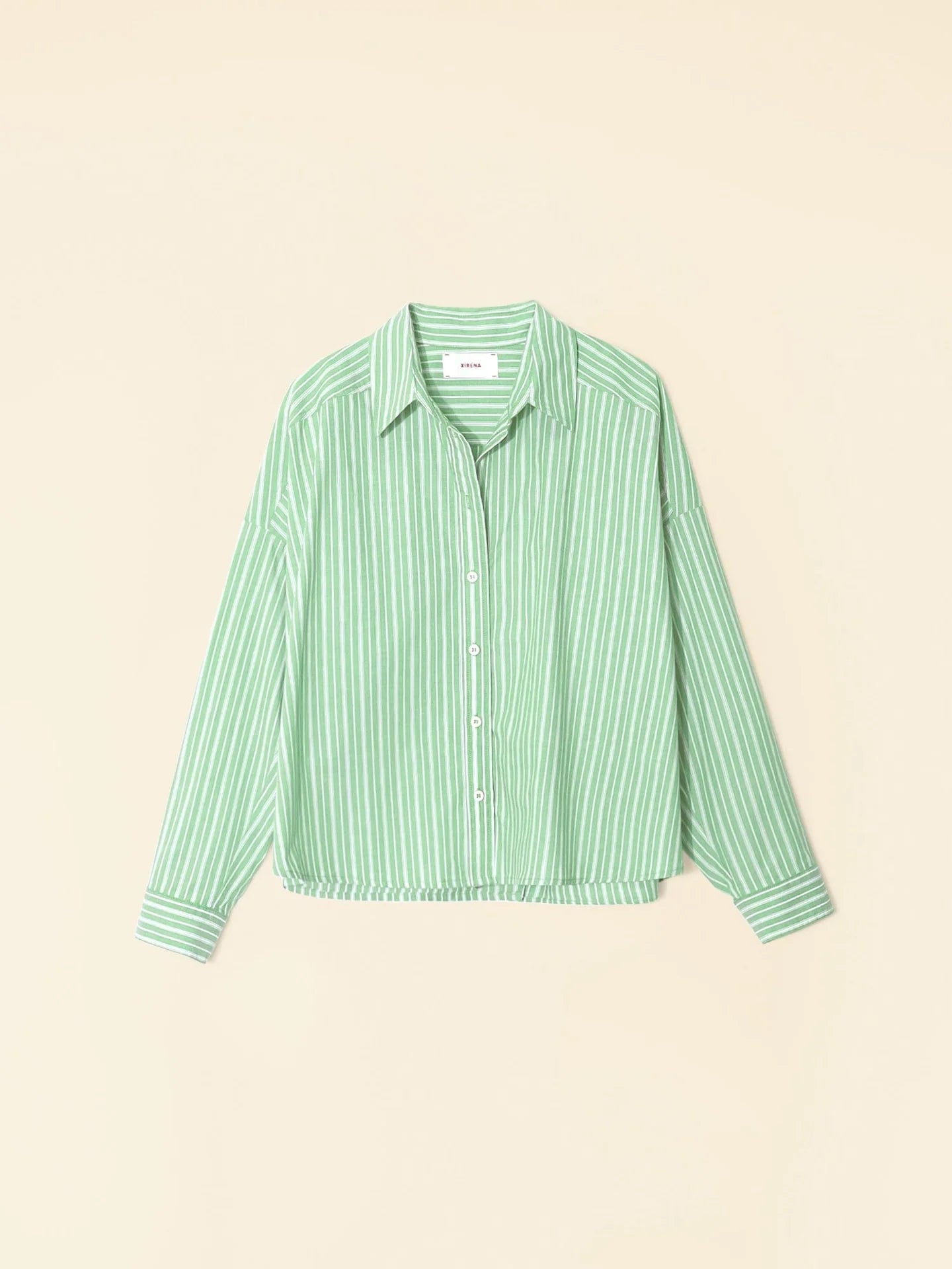 Riley Shirt in Matcha Stripe