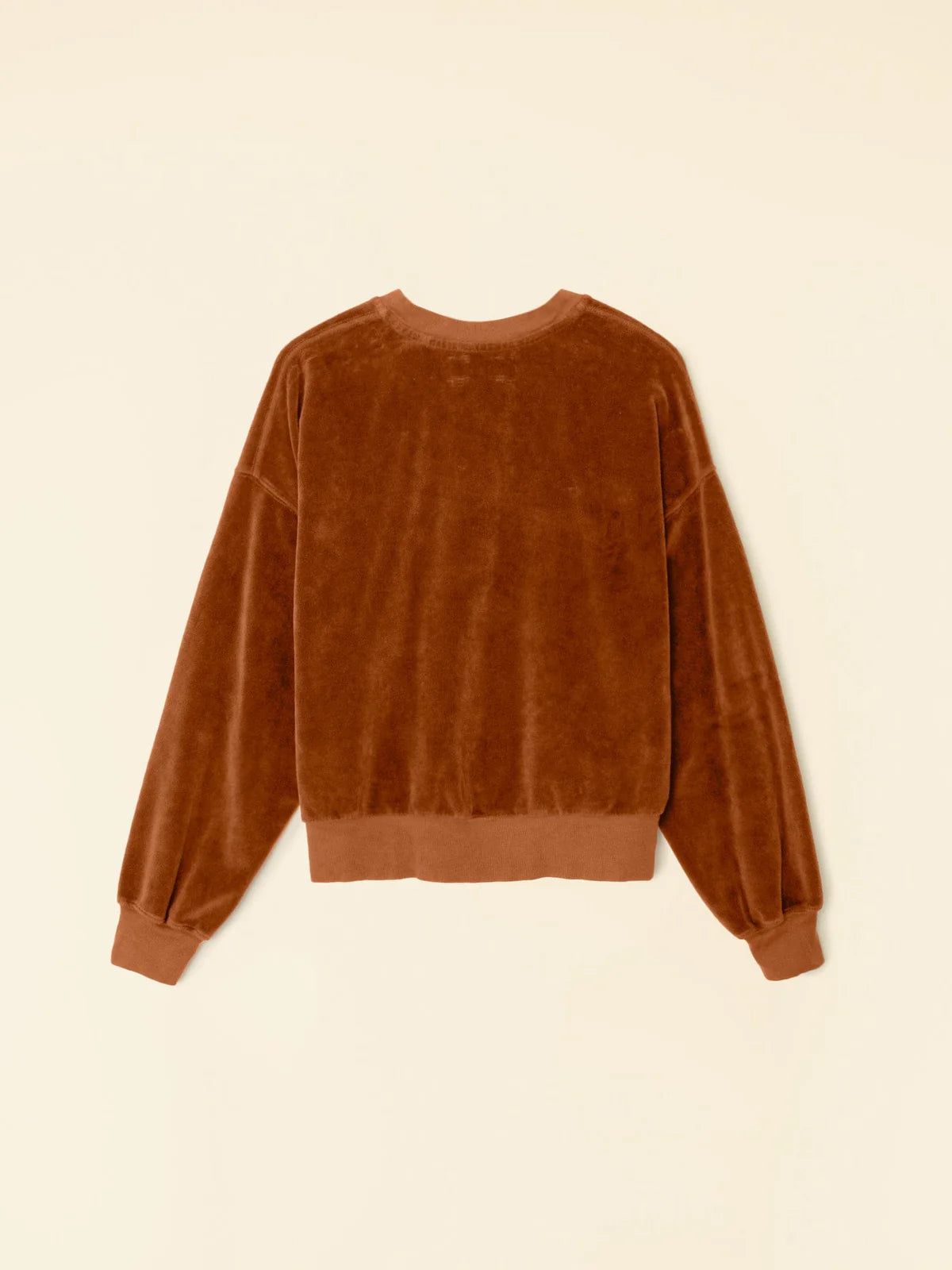 Huxley Velour Sweatshirt in Brown Sugar