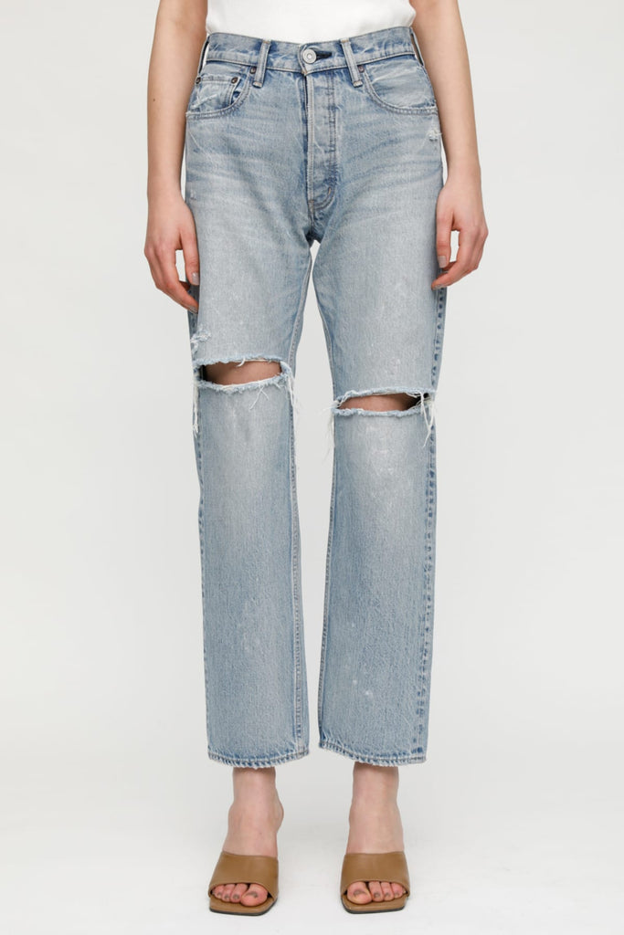 MV Teaneck Wide Straight Jeans in Light Blue