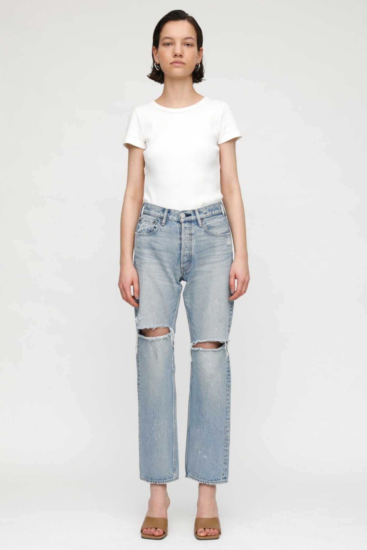 MV Teaneck Wide Straight Jeans in Light Blue