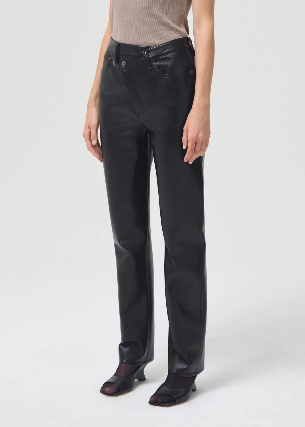 Recycled Leather Criss Cross Straight in Detox