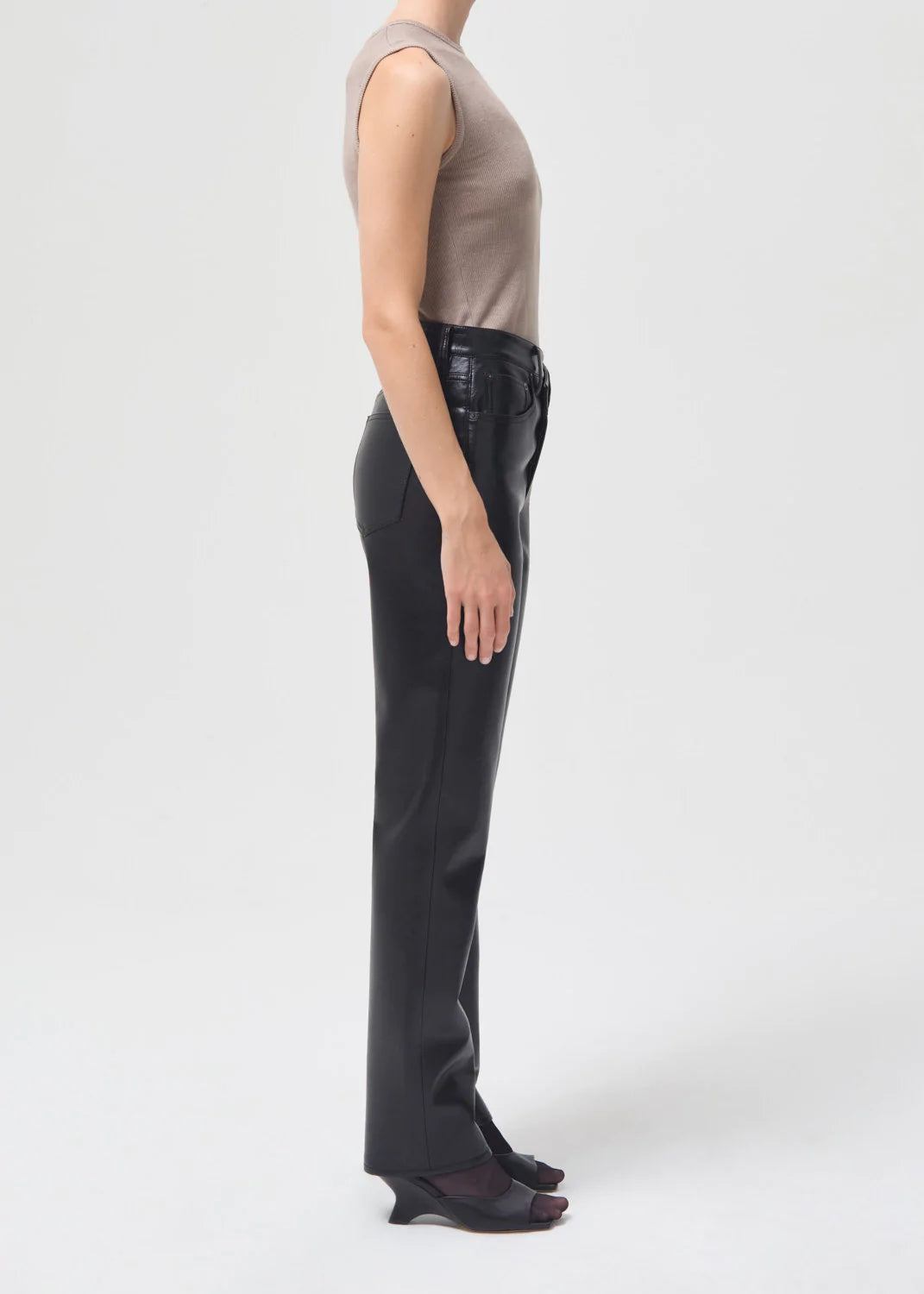 Recycled Leather Criss Cross Straight in Detox