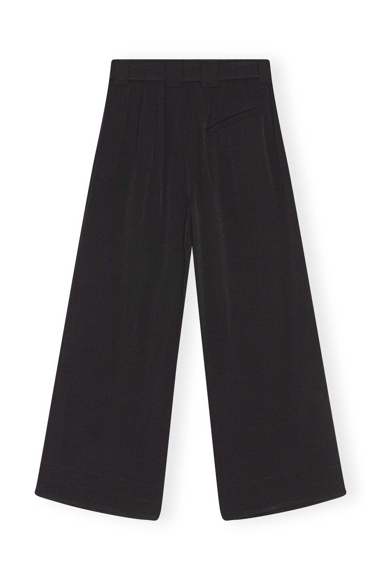 Wide Jacquard Pants in Black