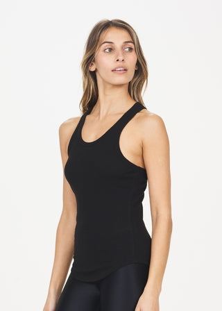 Frankie Rib Tank in Black