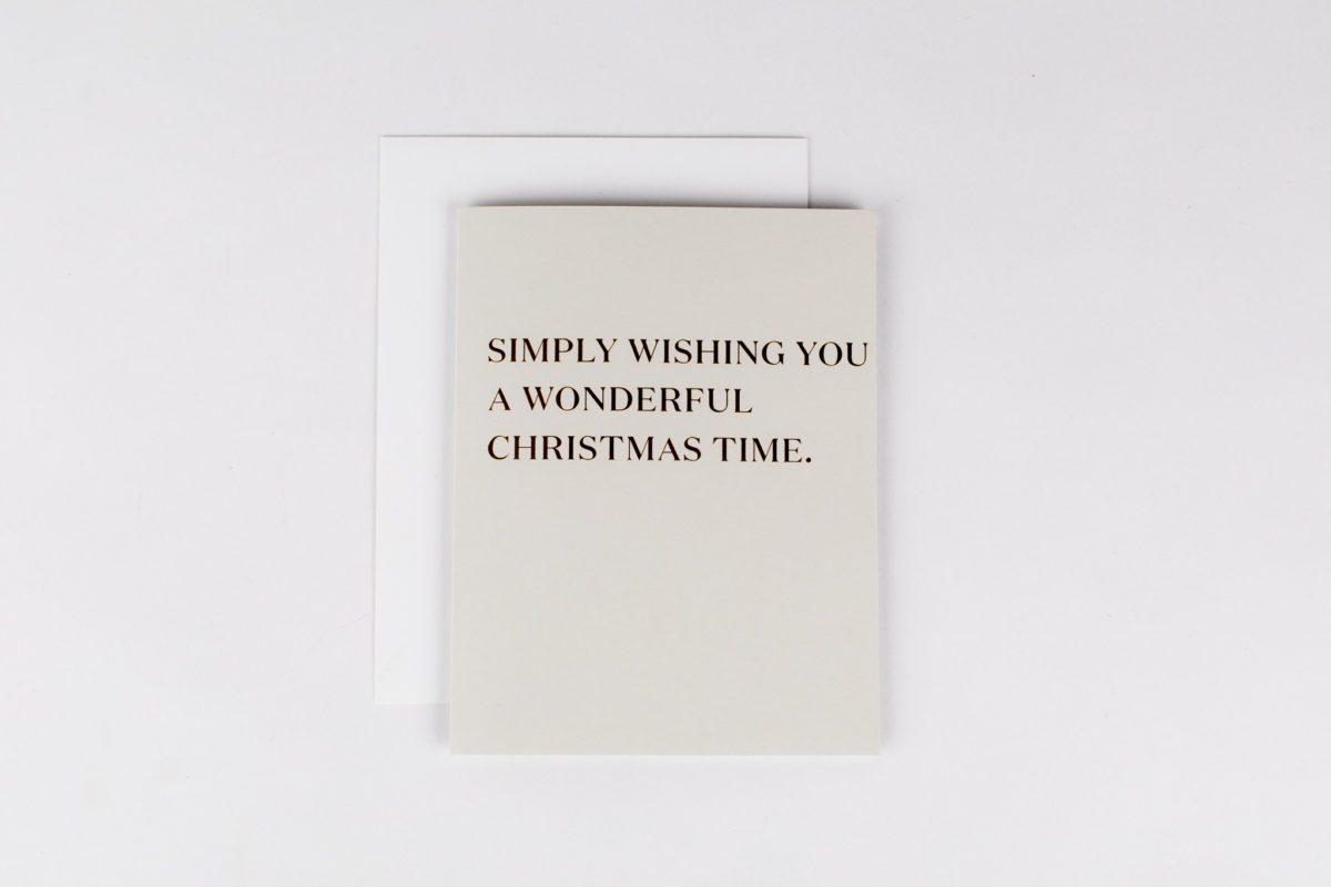 Holiday Card - Simply Wishing You a Wonderful Christmas Time