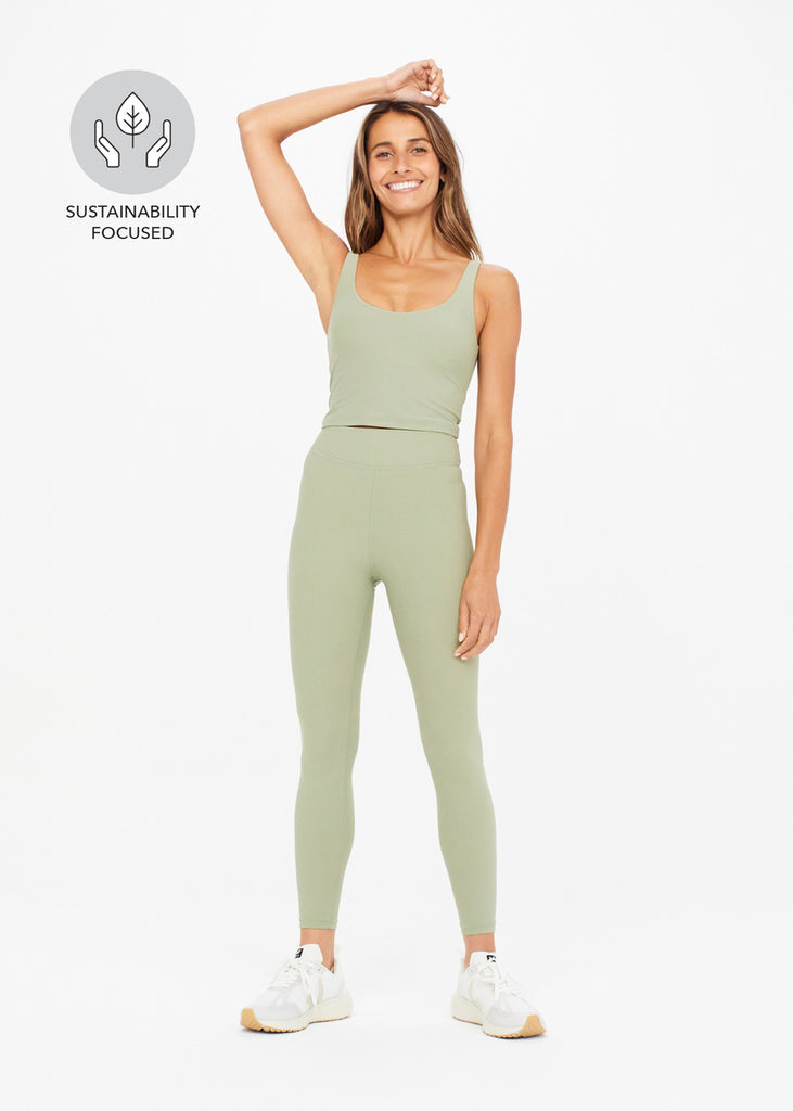 Peached Midi Pant in Sage