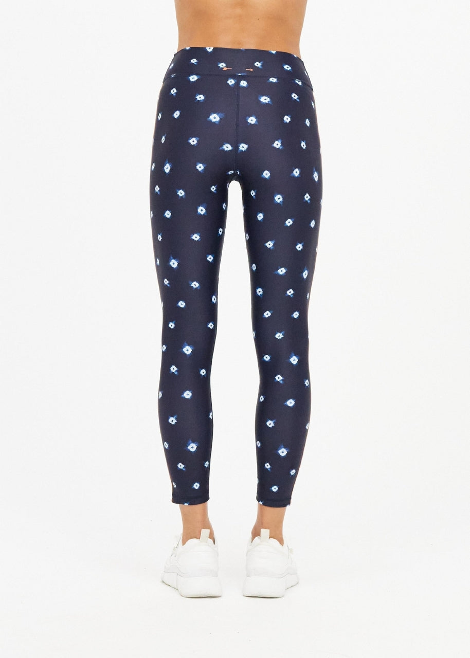 Shibori Spot Midi Pant in Navy