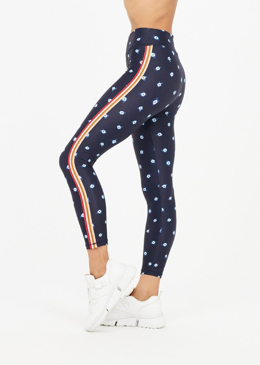 Shibori Spot Midi Pant in Navy