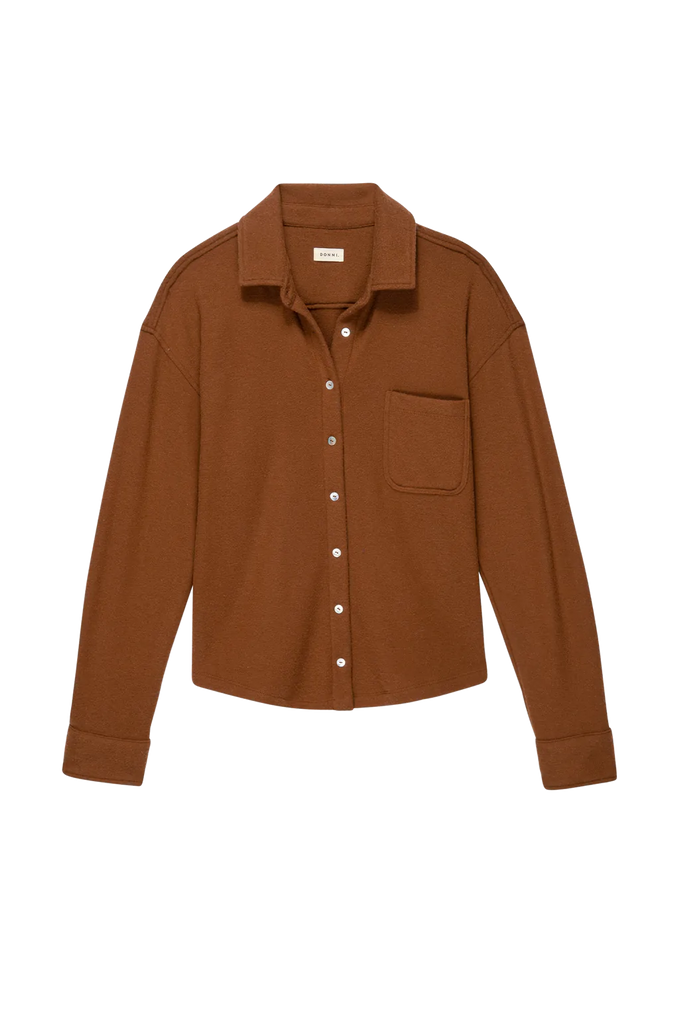 Sweater Button Down in Cocoa